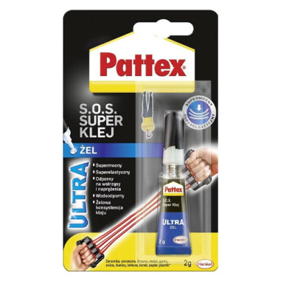 Супер-клей гель PATTEX (блістер) 2гр /уп.24шт