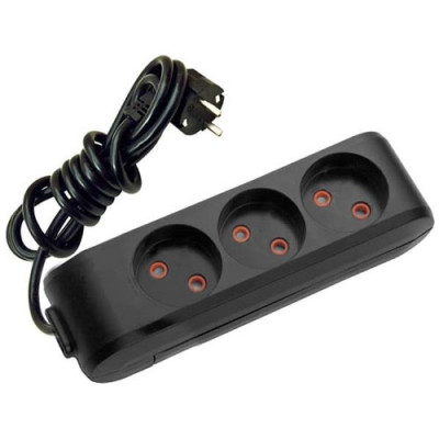 Подовжувач 3г б/з 3м чорний NEOMAX /уп.15шт