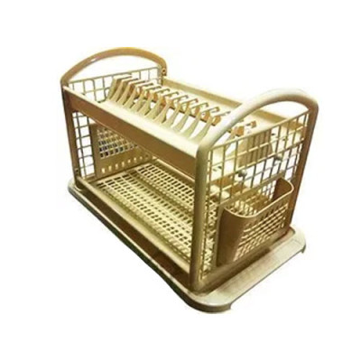 Сушарка для посуду двоярусна Консенсус Бежевий