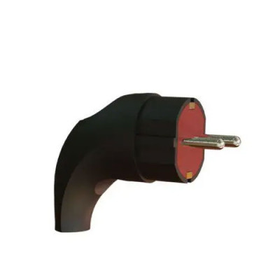 Вилка кутова з/з штепсельна каучук NEOMAX /уп.30шт