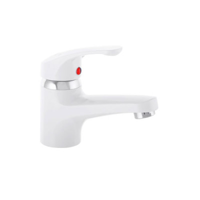 Змішувач для раковини пластик на шпильках PLAMIX Afina-001 білий