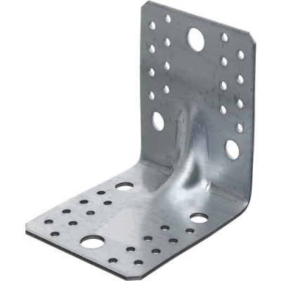 Куток кріпильний оцинкований 105мм*105мм*90мм*2мм (уп 20шт) з ребром жорскост.  X-TECH