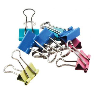 Біндер 19мм BUROMAX кольоровий /уп.12шт /BM5355