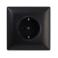 Розетка з/з внутрішня штепсельна (чорна) VISAGE /уп 12шт