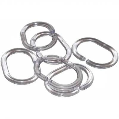 Кільця для карнізу овальні прозорі (12шт) Wela