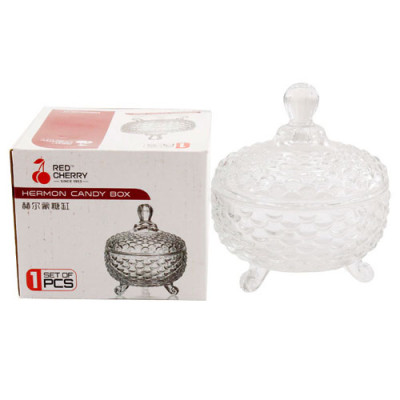 Цукорниця скляна 400мл 13*10.5*8см /S601