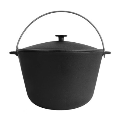 Казан чавун туристичний 10л з чавунною кришкою - сковородою ТМ 