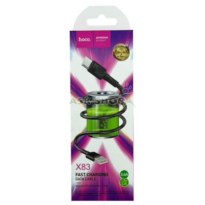 Кабель Туре-С Носо Х83 чорний 1м (33)