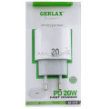 Блок живлення PD Type-C (USB-C) Gerlax GA31PS 20w білий (мереживний зарядний пристрій)