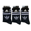 Шкарпетки (№255) висока резинка Adidas XL103d чол(41-45) Чорні уп.12шт