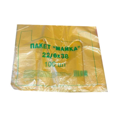 Пакет майка 22см*38см (100шт) Пакет майка 22см*38см (100шт)