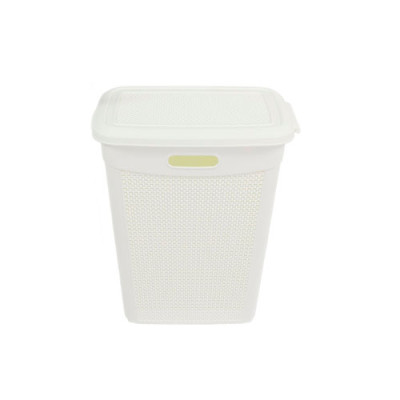 Кошик для білизни 43л (460*290*550мм) везерунчатий Білий SLIM