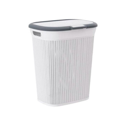 Кошик для білизни 45л плетений Irak Plastik Сірий/LA160