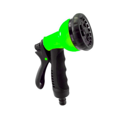 Пістолет-розпилювач для поливу 8-ми функціональний зелений