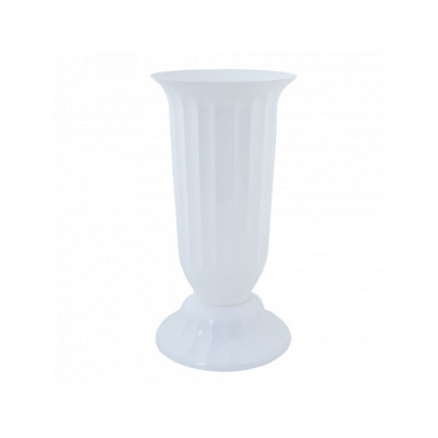 Вазон для квітів №1 d-190мм h-380мм з підставкою Білий