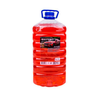 Омивач скла літній Лісова ягода (червоний) 4л Master cleaner /уп.4шт