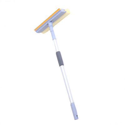 Скломийка губка 25см ручка алюмінієва телескоп 60-98см синя