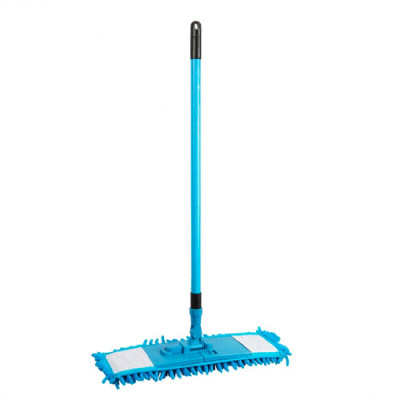 Швабра-натирач (полотер) для прибирання EF SalsaB 44см/ лапша/синя