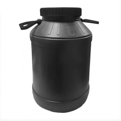 Бочка п/е не харчова Лідер 50л з ручками чорна /уп 2шт