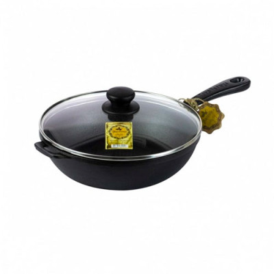 Сковорода чавун лита d=240*60 з кришкою SNT/T202СЗ