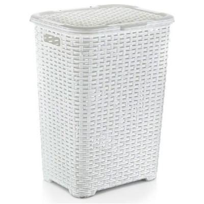 Кошик для білизни 45л Білий РОТАНГ
