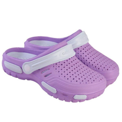 Капці жін Крокс CD-48 світло/бузковий-білий (36-41) 6шт/уп