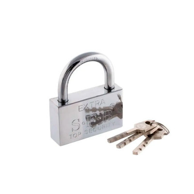 Замок навісний Екстра (хром) 60 мм /уп. 6 шт