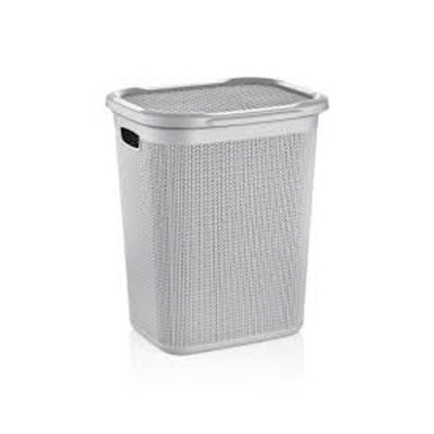 Кошик для білизни 50л плетений UCSAN Світло-сірий/М-079