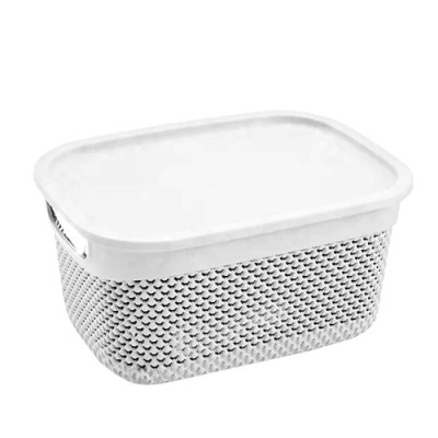 Кошик для білизни з кришкою 9л Білий DROP DESING/М-1164