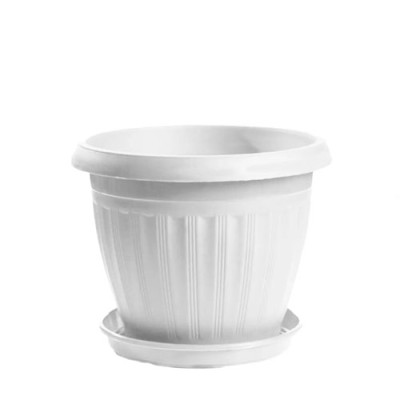 Вазон для квітів круглий з підставкою 3,5л d-200мм Білий