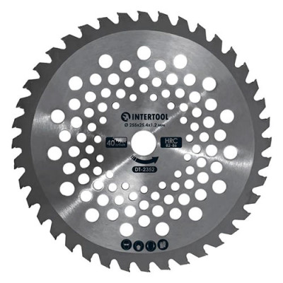 Диски до мотокоси 40Т (25,4мм*255мм) з твердостлавними напайками, хвилеподібний HRC 82-86 Інтертул