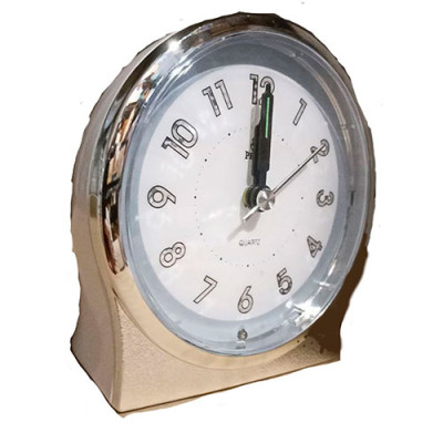 Годинник будильник круглий з підсвіткою PT176 100мм*100мм батар АА (плавний хід)