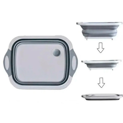 Дошка кухонна обробна трансформер 2в1 Біла Дошка кухонна обробна трансформер 2в1 Біла