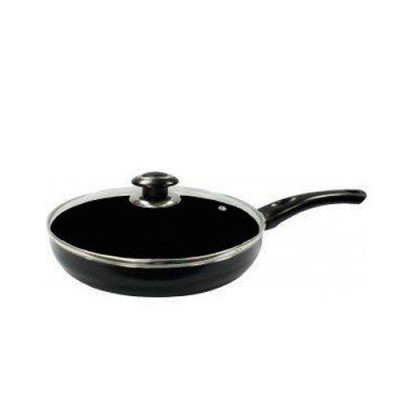 Сковорода з АП/покриттям d=260 з кришкою скло FPN-261 NON-STICK Чорна
