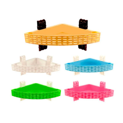 Полиця для ванної кімнати пряма Ротанг R Plastic МІКС