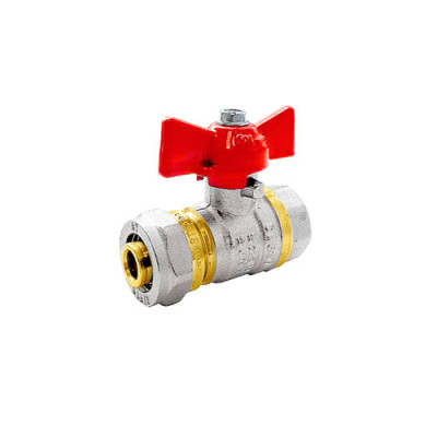 Кран кульовий для МП 16*1/2 РЗ SANTAN червоний