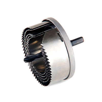 Набір корончатих свердел по дереву та гипсокортону 7од. (60,67,74,81,95мм) глибина 30мм Апро