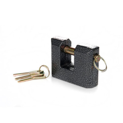 Замок навісний П-подібний чорний - (75x56x27мм), дисковий (фінський) ключ AURORA /уп 1шт