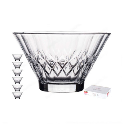 Набір салатників 6шт скло 320мл 