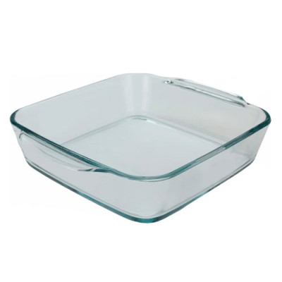 Блюдо квадратне для запікання жароміцне скло 1,1л RED CHERRY