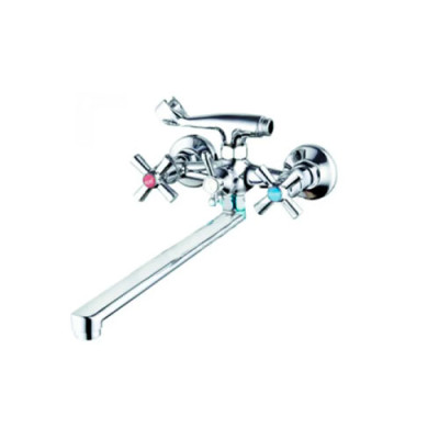 Змішувач для ванни двовентильний DFR7-B722/B827 кульовий перемикач душу L-вилив ZEGOR