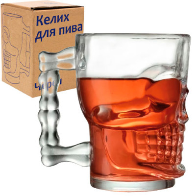 Келих для пива 500мл Череп /202-43/уп.6шт