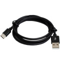 Кабель USB-USB 1м Type-C Patron Black 2.4A (PN-USB-TYPEC-1-B)