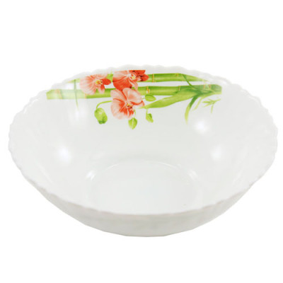 Миска керам №7 глибока Орхідея RED хвилястий край /уп.6шт