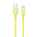 Кабель USB-USB 1м/Type-C ColorWay Yellow 2,4A 60W (CW-CBUC043-Y)