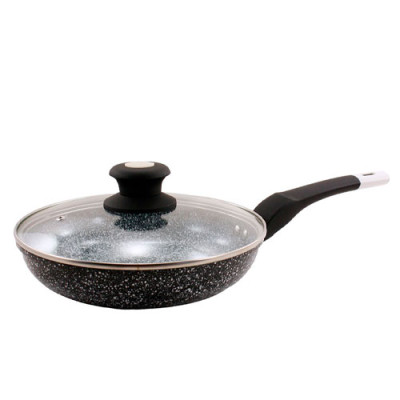 Сковорода алюм. d=260 глибока кришка скло ZAUBERG /QD-FD326L