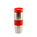 Термос нерж 0.380л сріблястий ЧЕРВОНА кришка /SL-069-RED