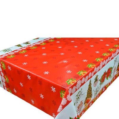 Клейонка 5215 ПВХ 1.37х25м на нетканній основі Новорічна Premium ущільнена