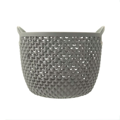 Кошик для білизни 30л круглий DROP DESIGN Світло-сірий