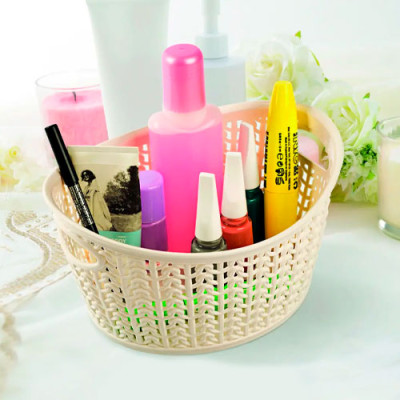 Кошик для речей 9л візерунчатий овальний Кремовий